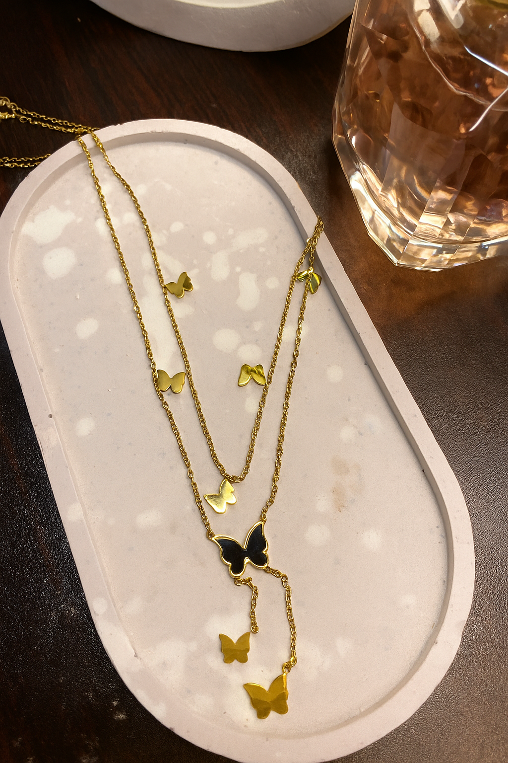Golden Wing – The Double Layer Butterfly Necklace